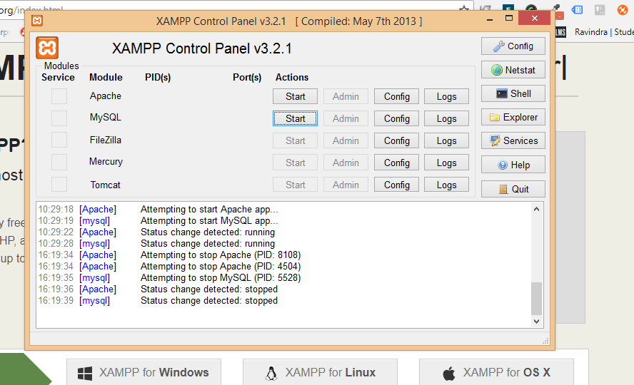xampp for windows 1.8.3 php 5.5.15